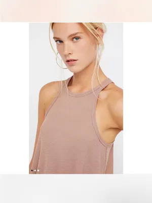 Free People Intimately Mushroom Brown Tan Tank Top Medium thumbnail 3