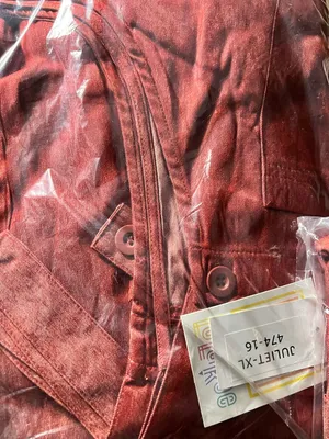 Lularoe Chambray Rust Red Drawstring Utility Jumpsuit XL thumbnail 2