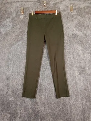 Quince Ultra Stretch Ponte Straight Leg Pant Olive Office Career Professional PS thumbnail 3