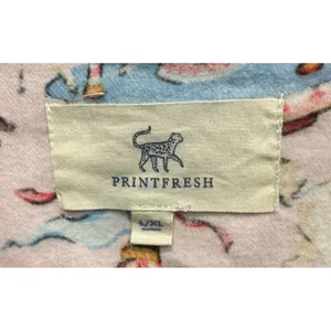 Printfresh Carousel Organic Cotton Robe Pink L XL Kimono Kathy Hilton Collab NWT thumbnail 4