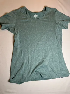 REI Co-op Women’s Tee Shirt Green Heather Short Sleeve Size M thumbnail 6