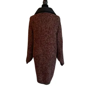Patricia Barrera Alpaca Wool Leather Knit Toggle Cardigan Coat Chile Handmade L‎ thumbnail 6