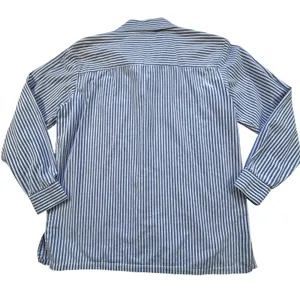 BFA Classics Blue White Striped Shirt Womens Med Petite Star Patriotic‎ Vintage thumbnail 14