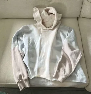 Abercrombie & Fitch Light Blue and Cream Tie-Dye Hoodie thumbnail 3