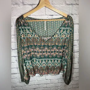 Anthropologie Tahla Pleated Top women’s size large‎ thumbnail 2