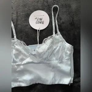 Princess Polly Old School Love Crop Top in Blue Size 0 New with tag thumbnail 12