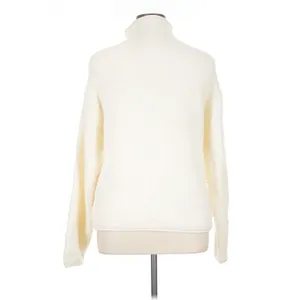 Skims Cream Fuzzy Mock Neck Sweater L/XL Long Sleeve Cozy Tunic Pullover thumbnail 2