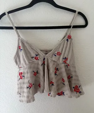 Urban Outfitters floral babydoll tank thumbnail 1