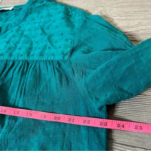 Anthropologie‎ x Pilcro and Letterpress Mila Top turquoise sz S thumbnail 5
