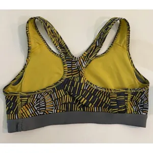 Nike Pro Dri-FIT Sports Bra Womens Yellow Racerback Medium Support Workout M D77 thumbnail 7