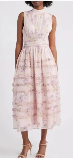 Lulus “Eden” Floral Sleeveless Chiffon Dress - New but Damaged! thumbnail 1