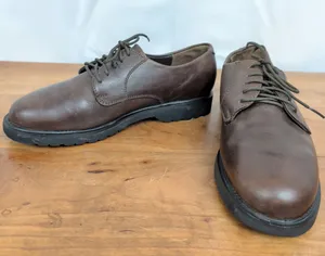 LL Bean Ladies' Brown Leather Lug Sole Derby Shoes 8.5M thumbnail 1
