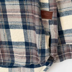 L.L. Bean Women's Scotch Plaid Flannel Shirt, Quarter-Zip‎ Size Small thumbnail 4