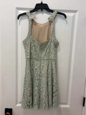 Midnight doll green lace dress thumbnail 2