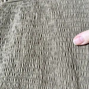 Brown Strapless Smocked Wide Leg Jumpsuit Size Small Taupe Casual Summer Romper thumbnail 4