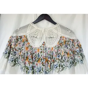 Farm Rio Sweet Bloom Dress Small Mini Bouquet Short Sleeve Eyelet Lace Garden thumbnail 12