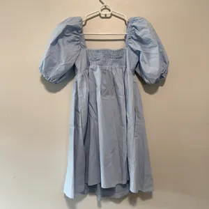 Wilfred‎ Amuse Poplin Babydoll Mini Dress in Light Blue Size XXS thumbnail 6