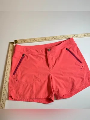 Title Nine Nimblene Coral Stretch Hiking Athletic Shorts Zip Pocket‎ Size12 thumbnail 5