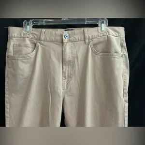 H&M Women’s Slim Fit Khaki Colored Pants SZ 34 thumbnail 3