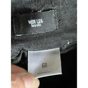 Express High Rise Wide Leg Trouser Jeans Sz 6 R Gray Denim Grunge Edgy Utility thumbnail 7