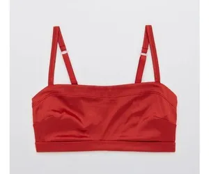 Aerie Satin Stretch Bandeau Sundried Size Small thumbnail 1