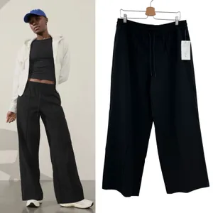 Athleta Endeavor Relaxed Pant Black Wide‎ Leg Pull On NWT Size Large thumbnail 2