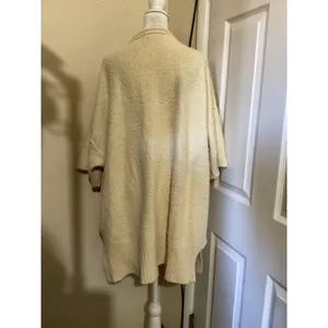 Free People Cream Boucle Knit Oversized Tunic Sweater Womens M Slouchy Ivory thumbnail 3