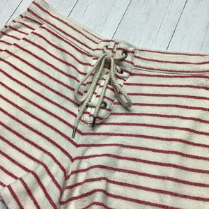 NWT aerie Red and Ivory Striped Shorts Size Medium thumbnail 2
