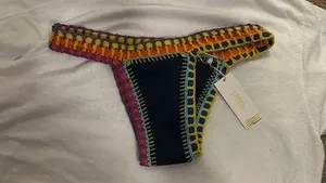 Crochet bikini bottoms Blue Size M thumbnail 1
