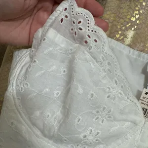 West of Melrose White Eyelet Lace‎ Up Corset Top XL NWT thumbnail 4