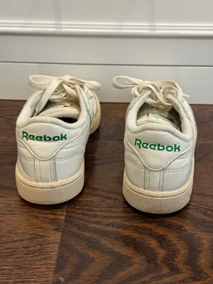 Reebok Classic Club C Vintage Chalk With Green Sneakers Size 6 thumbnail 5