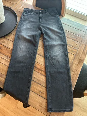 AG Brinley Mid Rise Straight Leg Dark Charcoal Black Jeans 28 thumbnail 4