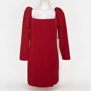 NEW 1. State RED Dress LARGE stretch cocktail party thumbnail 5
