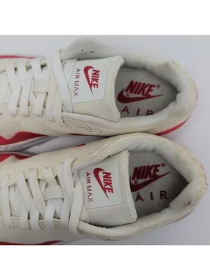 Men's Nike Air Max 1 Ultra Moire Sneakers Size 7.5 White Red thumbnail 7