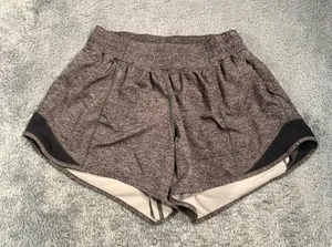 Lululemon athletica Hotty hot short long Heather Gray Athletic Shorts 4” size 6 thumbnail 1