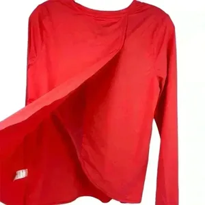 Athleta Sunlover‎ UPF 50+Tulip Back Top Long Sleeve Crew Neck Top Pink Size S thumbnail 3