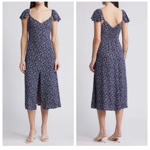 New! Baxley Midi Dress Dark Blue thumbnail 2