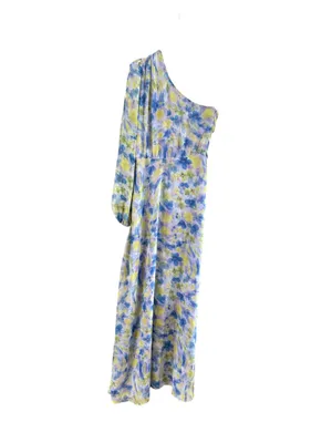 Women's ASTR The Label One Shoulder Floral Dress XS Blue Yellow thumbnail 3