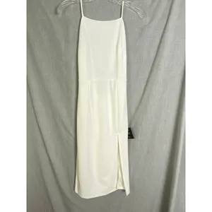 NWT‎ Lulus White Backless Slit Party Dress LWD Formal S thumbnail 5