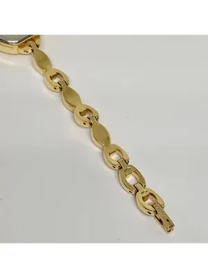 Avon gold tone women’s dress watch crystals 19mm quartz links up to 6.5” running thumbnail 8