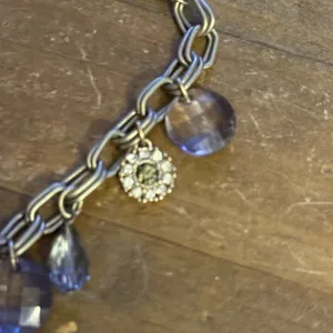Loft silver tone rhinestone floral charm necklace thumbnail 5