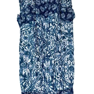 Abercrombie & Fitch Blue White Abstract Tiered Sleeveless Maxi Dress Womens Sz M thumbnail 7