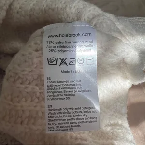Holebrook Sweden Cajsa Ribbed Merino Wool Sweater Small Sand Shell Beige thumbnail 11
