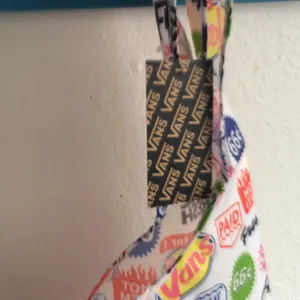 New Vans Packable Reusable Shopping Graphic Logo Printed Tote thumbnail 4