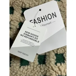 NEW Women's Checkered Sherpa Fleece High Neck Sweater Vest Coat Jacket Top S/M thumbnail 5
