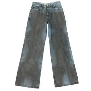 Free People Tinsley Baggy High Rise Jeans 90s Grunge Dirty Wash NWT 27 Short thumbnail 7