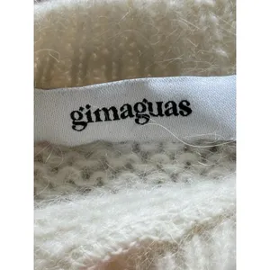 Gimaguas Ori Cutout Sweater Jumper Size Small‎ White Cable Knit Alpaca Blend thumbnail 4