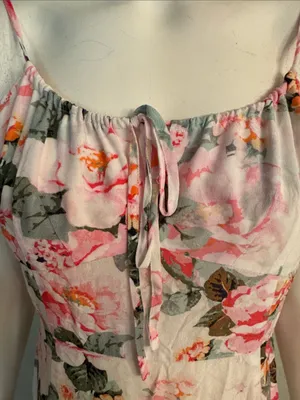 Favorite Daughter Floral Pink Spaghetti-Strap Maxi Dress Size 8🌸💗 thumbnail 10