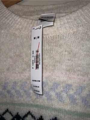 PINK - Victoria's Secret PINK COLLEGIATE KNIT CREWNECK SWEATER MEDIUM SKI CLUB thumbnail 9
