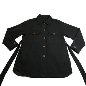 Zara Button Up Overshirt w/ Waist Tie Size M Tunic Minimalist Outerwear Casual thumbnail 4